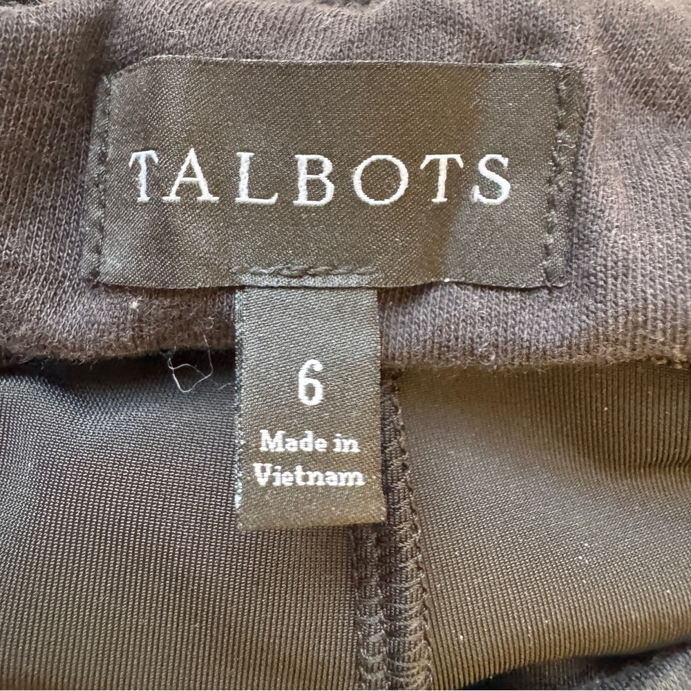 Talbots Straight Leg Effortless Velvet Pants Velour Trousers Black Sz 6 - Picture 4 of 12
